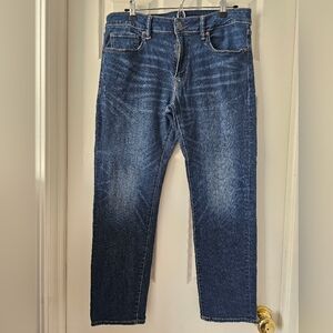 American Eagle Outfitters Next Level Flex Blue Slim Straight Jeans SIZE L34-L30